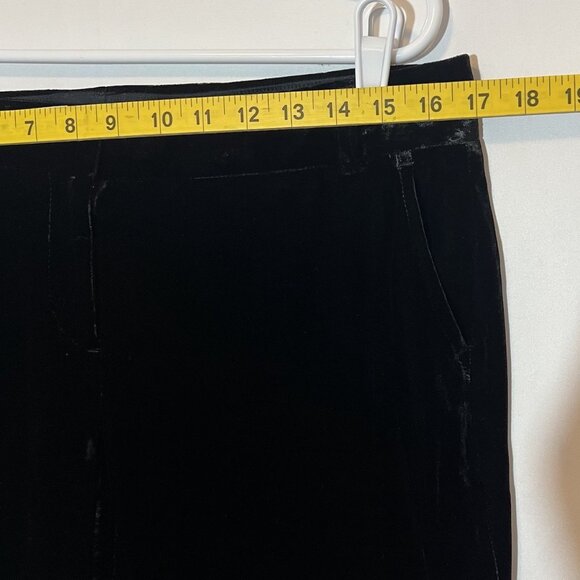 J. Crew Women’s Silk Blend Velvet Wide Leg Pants Size 10 Black City Fit Preppy - Picture 5 of 10